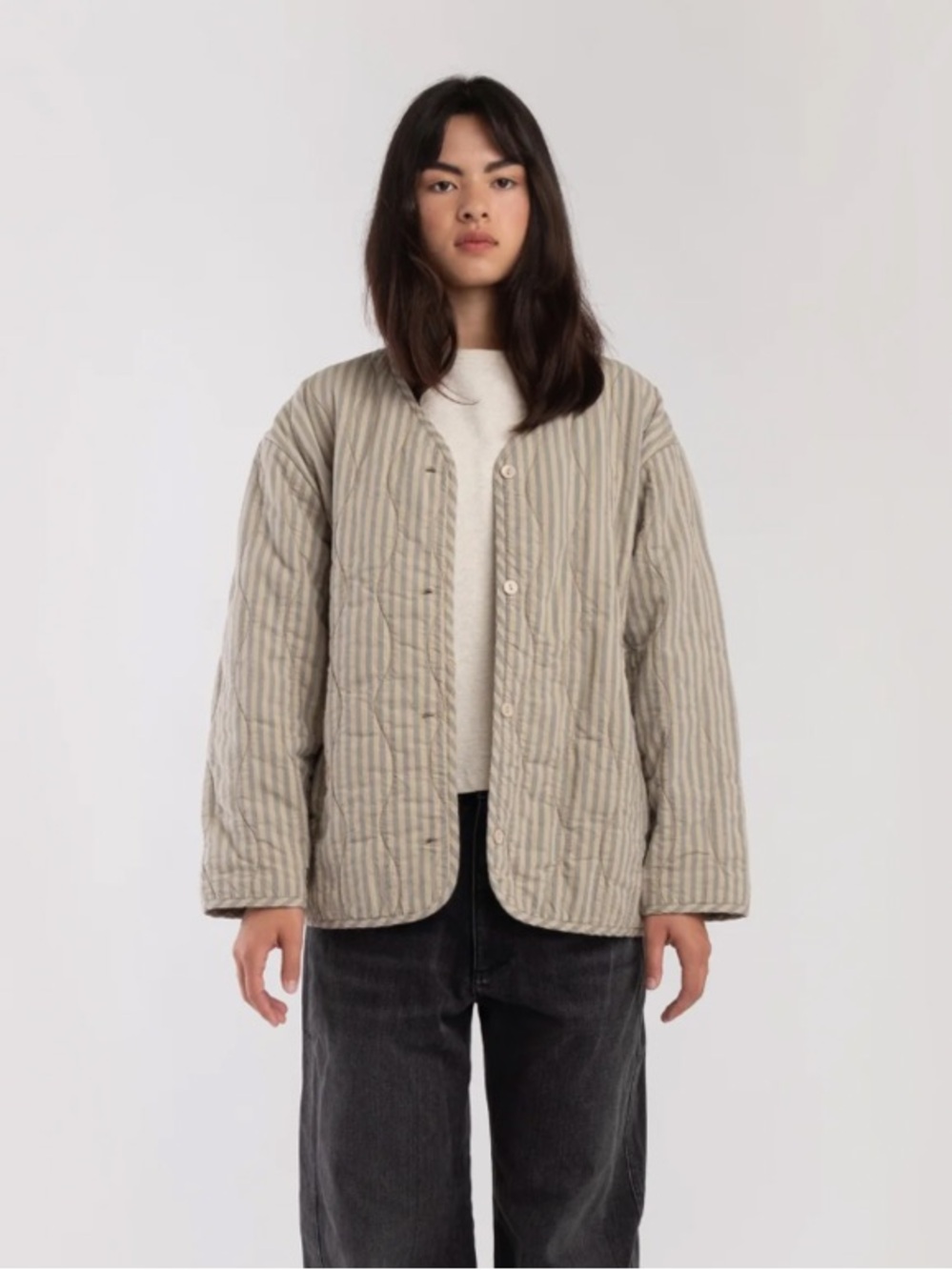 Micaela Greg quilted jacket (XS, striped)
